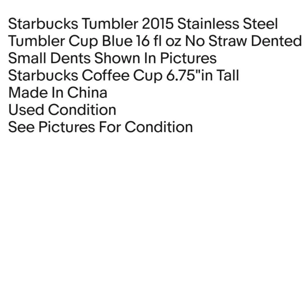 Starbucks tumbler 2015