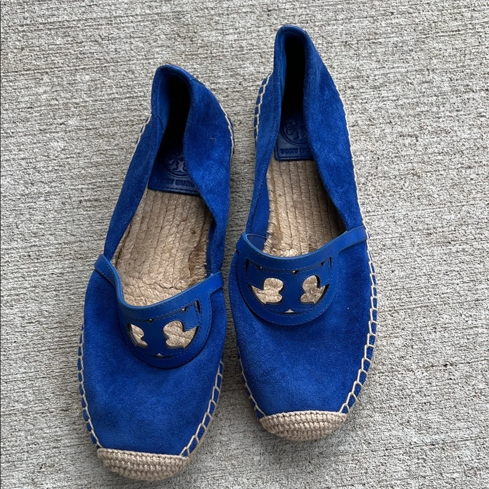 Tory Burch Sidnie Blue Espadrille Flats
