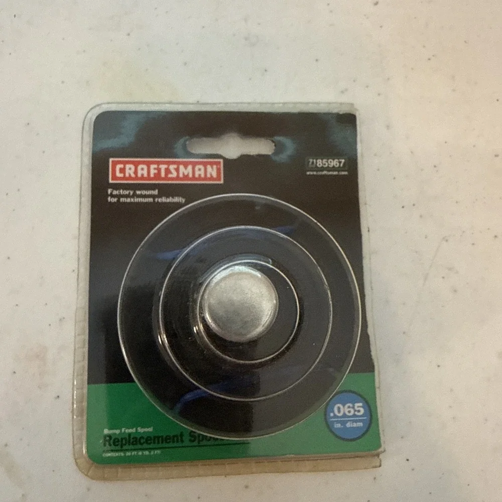 NIB Craftsman Replacement Bump Feed Spool with Round Nylon Line .065