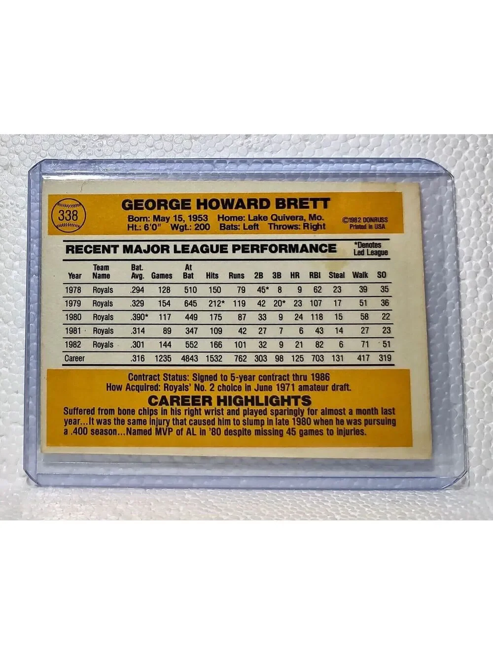 N/A george brett