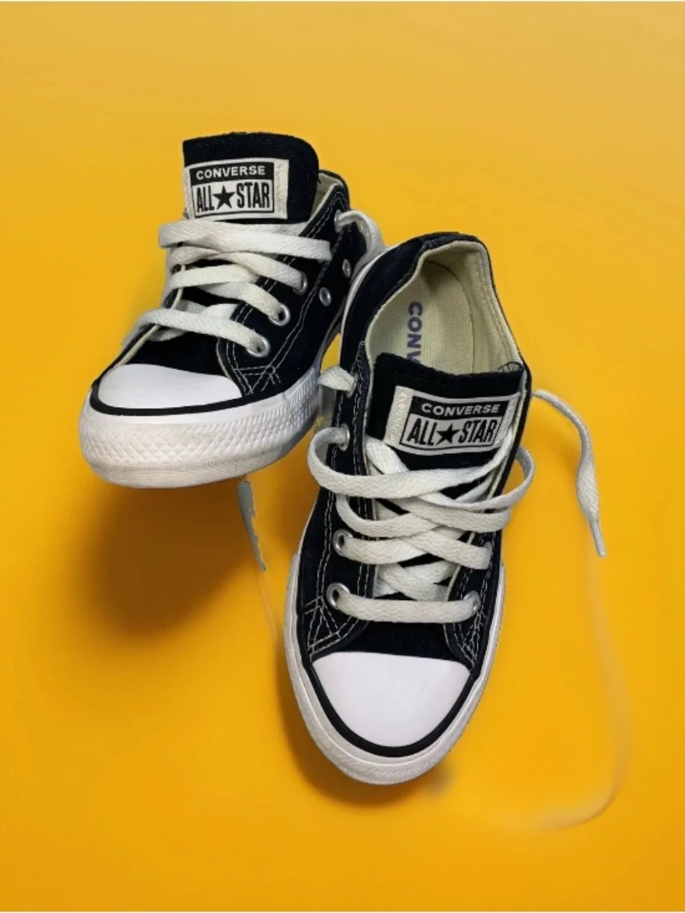 Converse Chuck Taylor Kids' Black Canvas All Star Low Top Sneakers Size 12