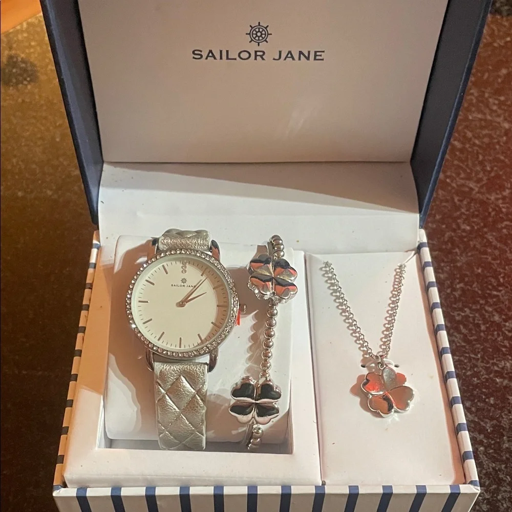 Sailor Jane - NWOT - Silver Watch and Necklace Set