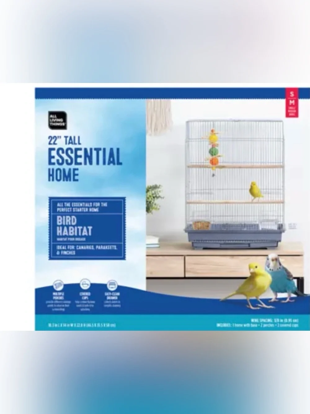 All Living Things® Essential Bird Cage - Silver