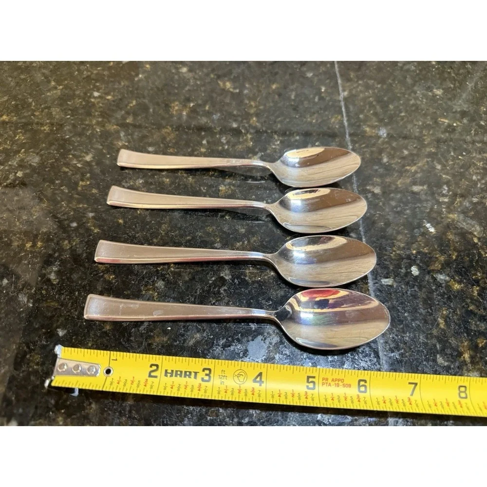 4 Spoons Mikasa Essex Satin 18/10 Stainless Flatware