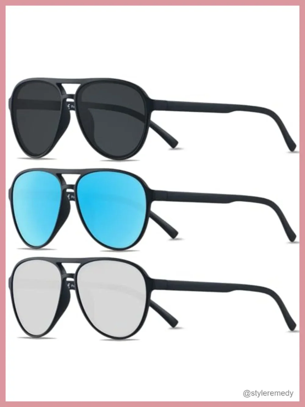 Retro Polarized Aviator Sunglasses for Women Men Classic 70s Square