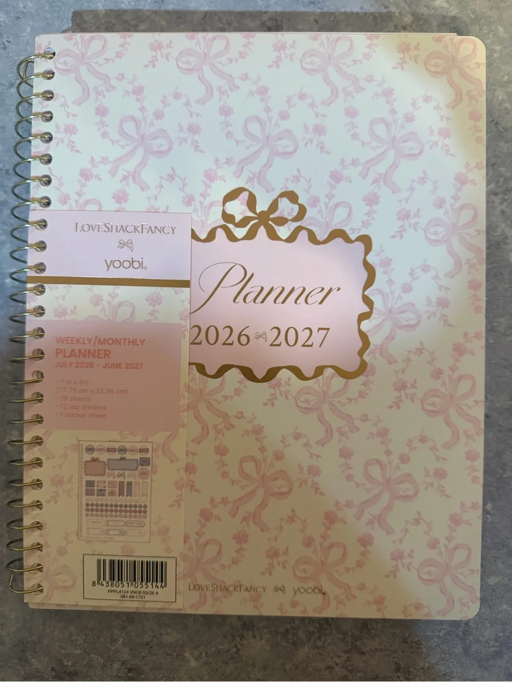 LoveShackFancy spiral bound