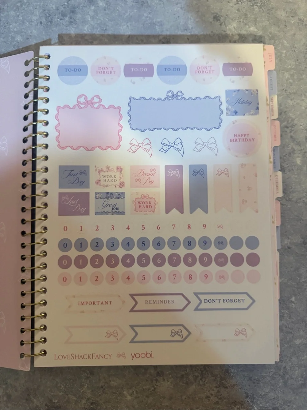 LoveShackFancy spiral bound