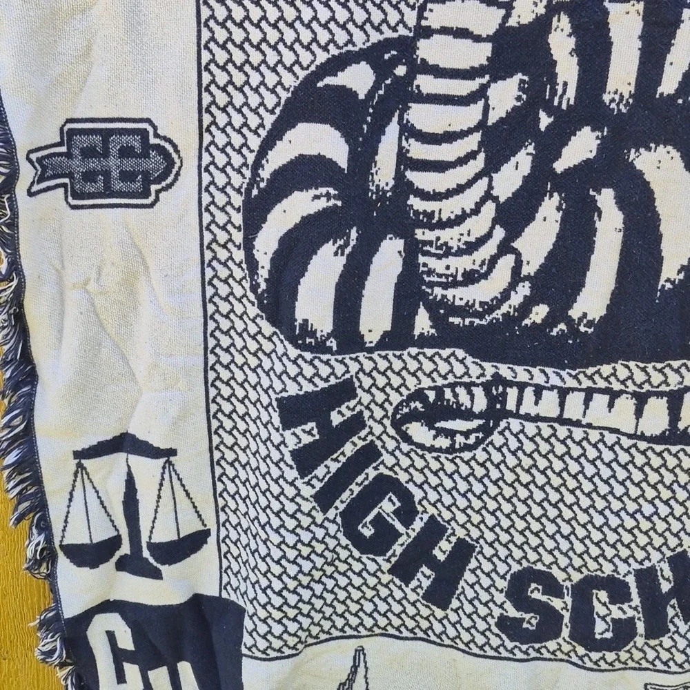 Woven Wall Hanging Banket Council High School Cobra Mascot