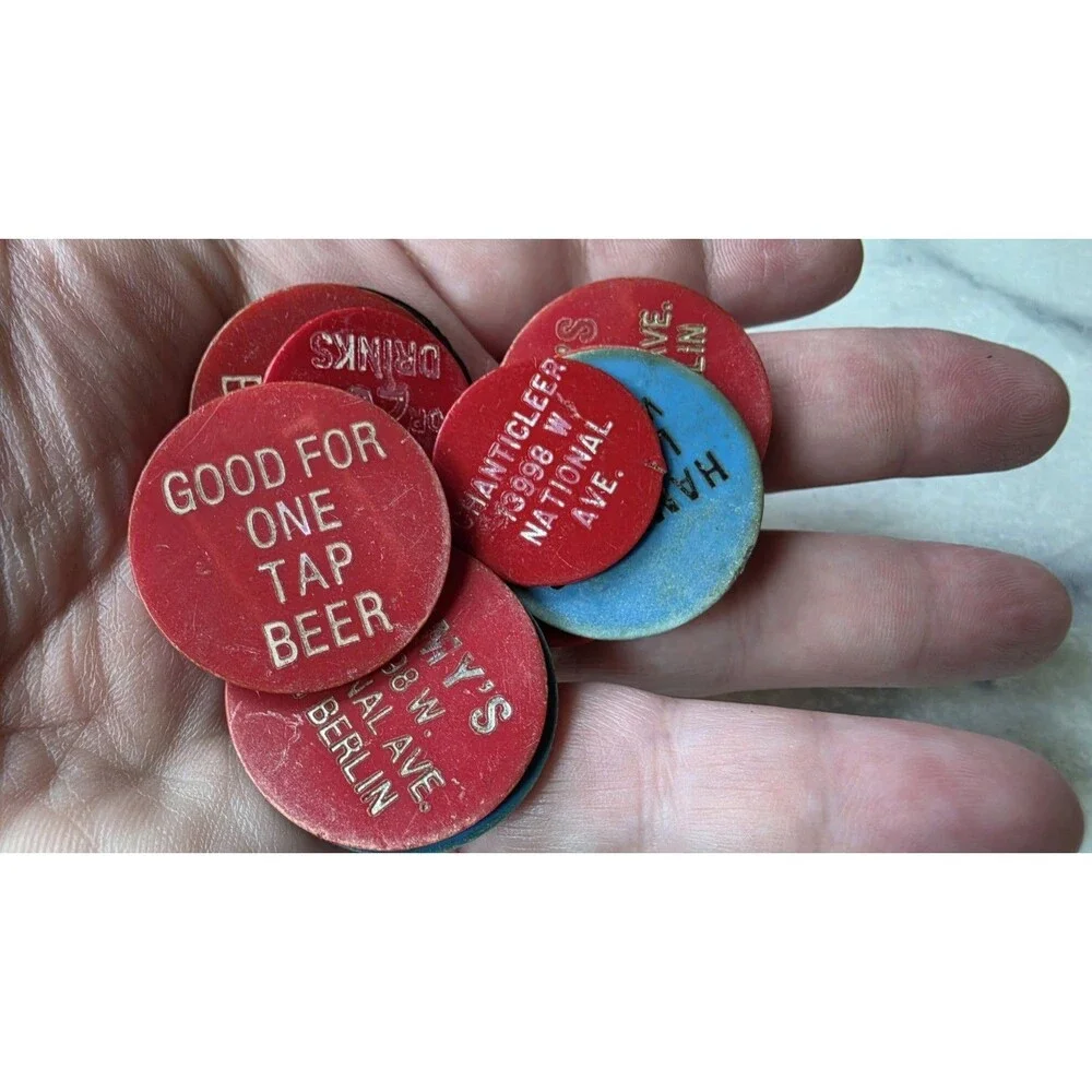 Vintage Plastic Bar Tokens Lot