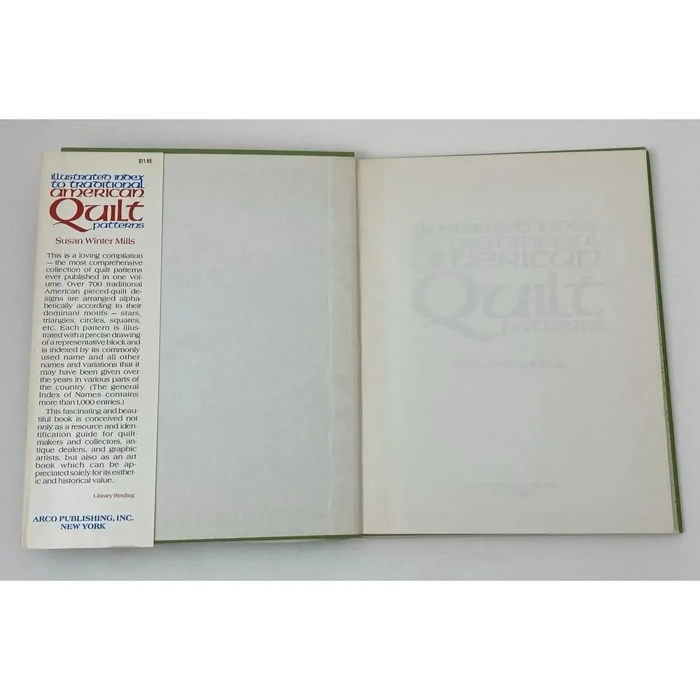 Illustrated Index Quilt Patterns Trad Amer Qu by Mills (Hardcover) VTG