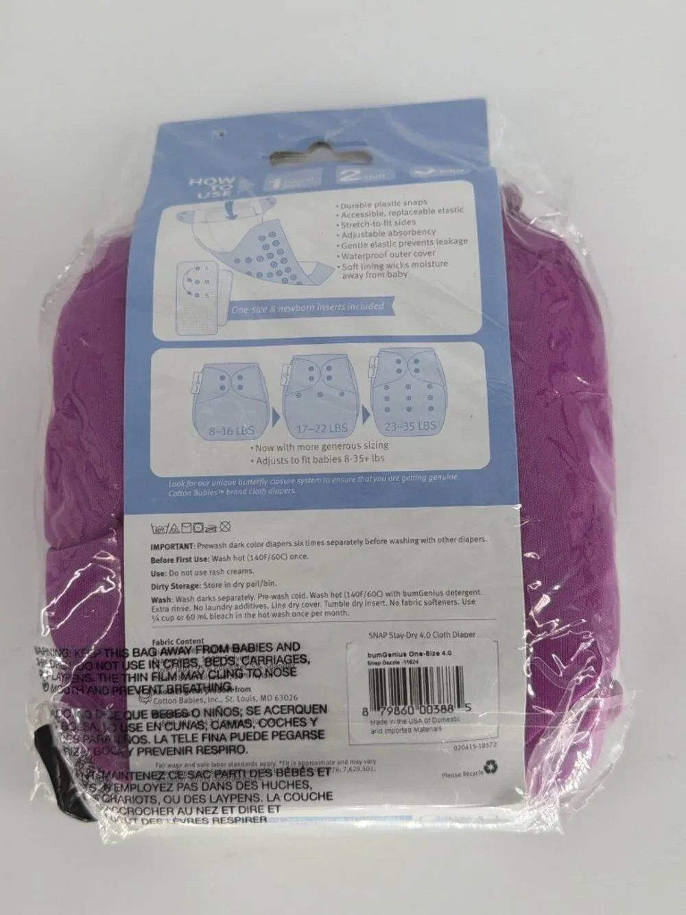 BumGenius durable plastic