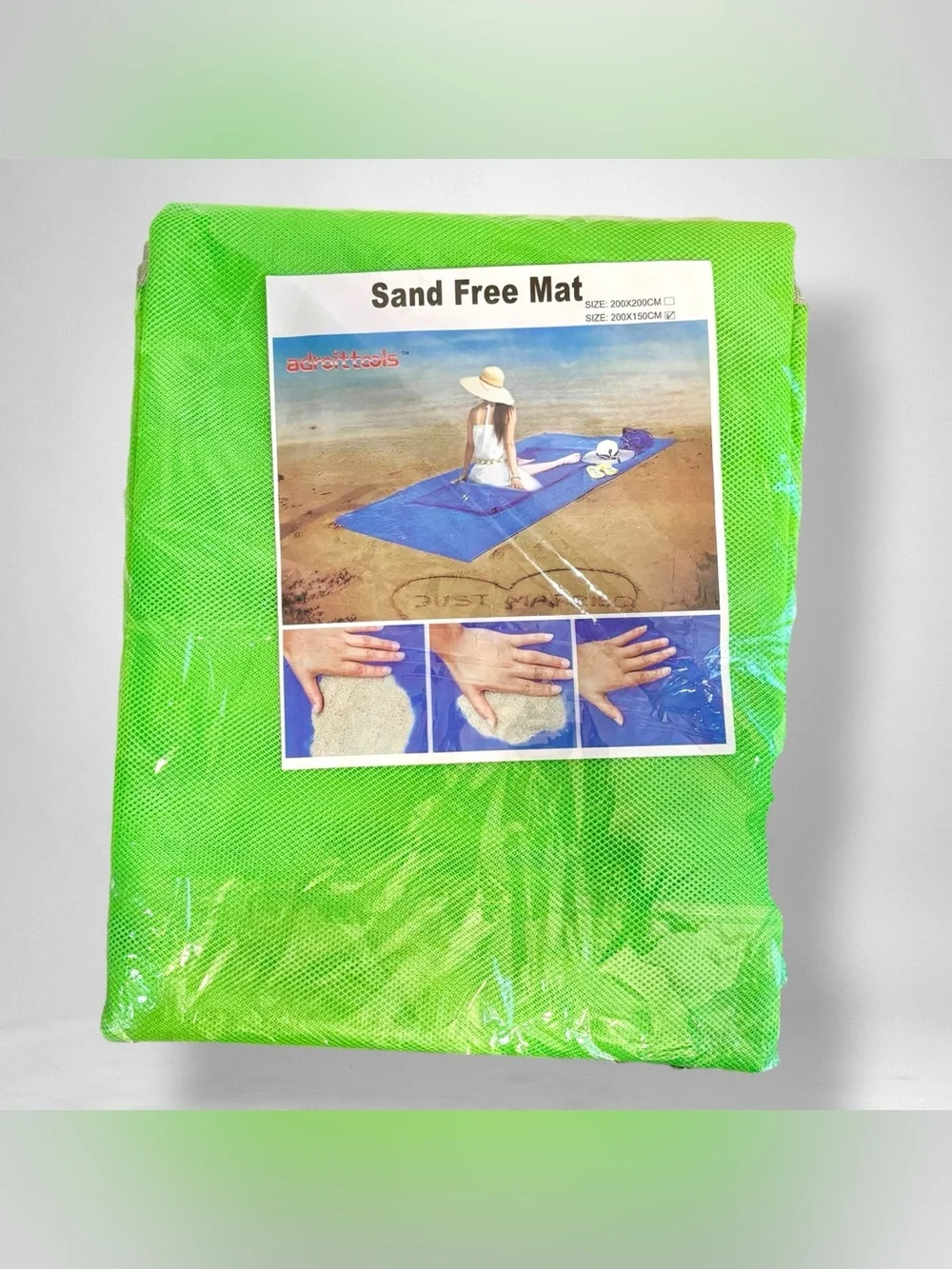 Adroittools Sand Free Mat Beach Camping 200x150cm