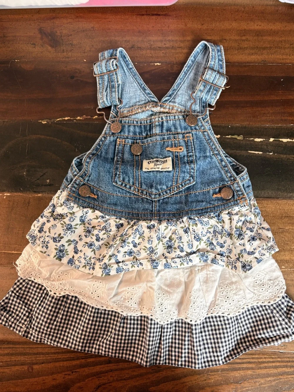 Osh Kosh layered overall dress