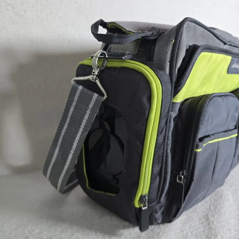 EDDIE BAUER Water Resistant Bag Green Gray & Black Large Diaper Bag