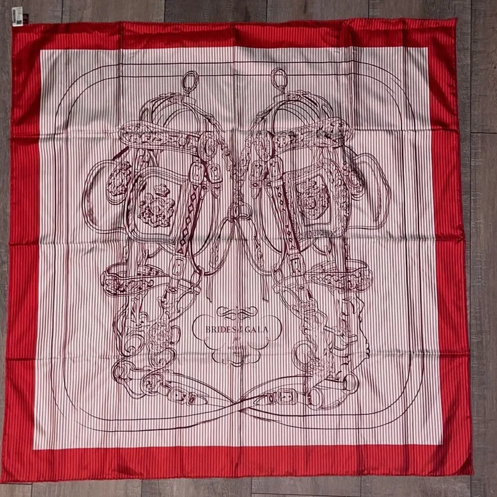 Hermes Bridges de Galla Large Silk Scarf‎
