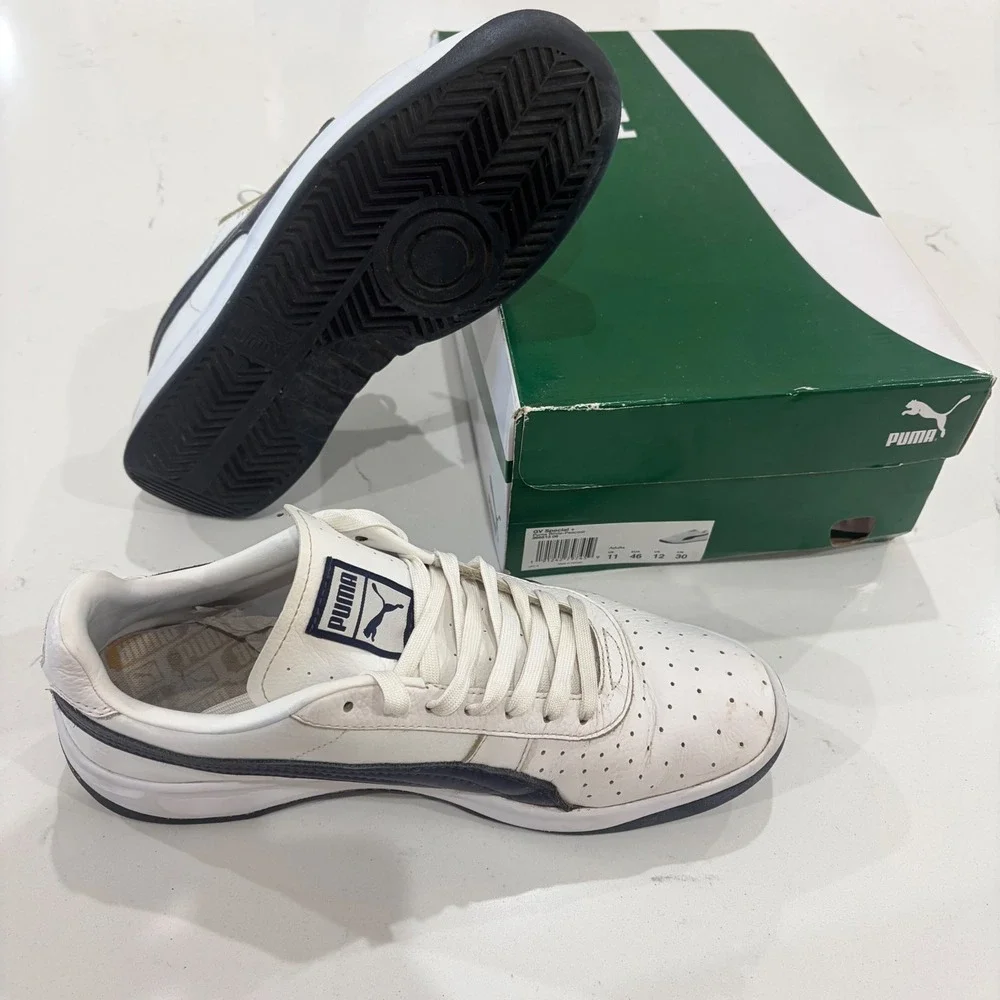 Puma GV Special+ Mens Sneakers White Peacoat Leather Low Top 366613-06 Size‎ 12