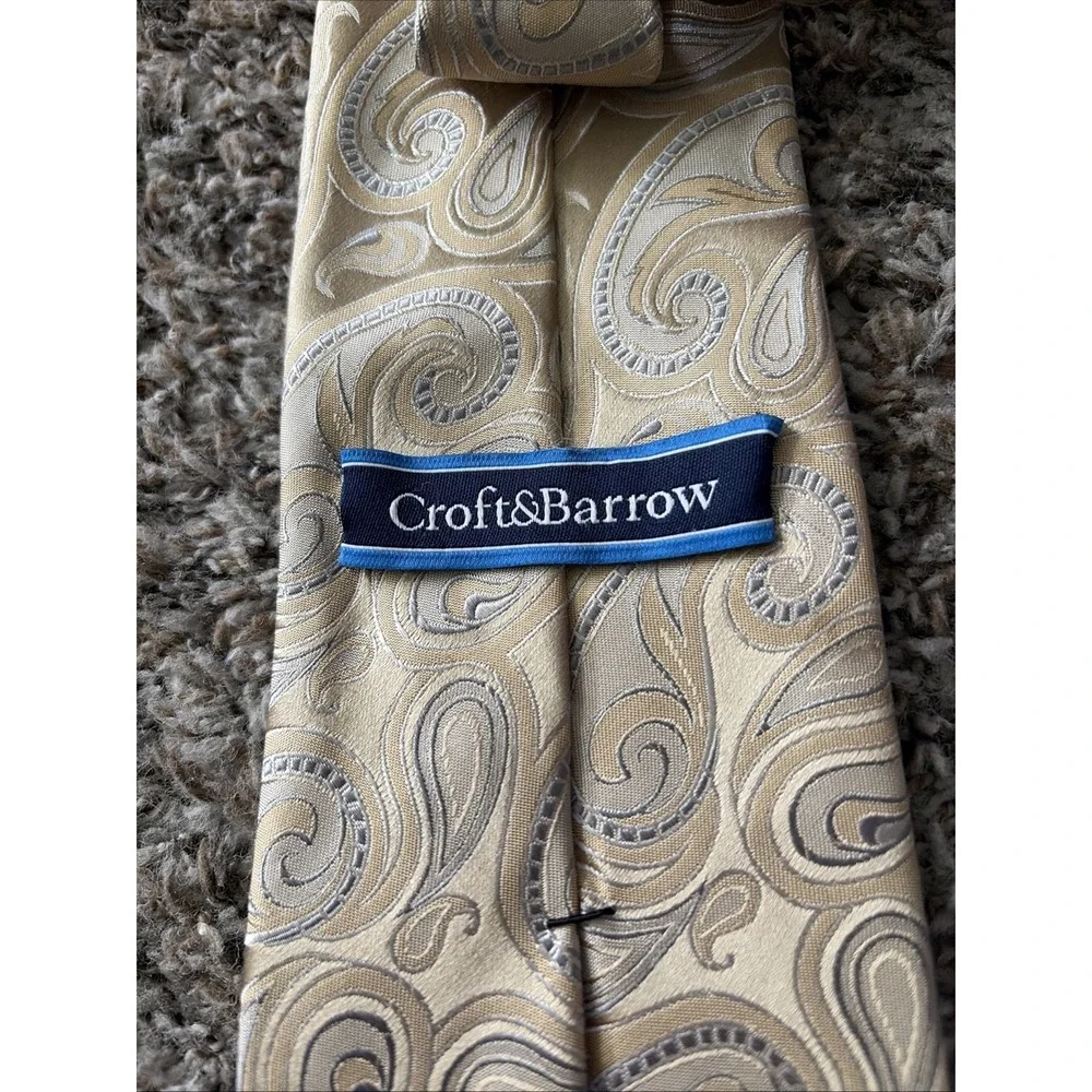 croft barrow paisley silk tie 60