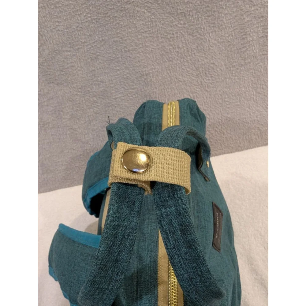 V-Coool Professional Cooler Bag Baby Bag Teal Beige Cooling Pocket Tote Backpack