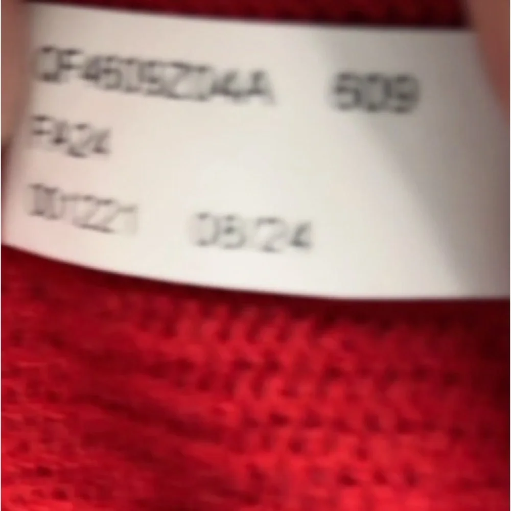 Michael Kors Red Tunic Sweater Gold Zipper Classic Preppy