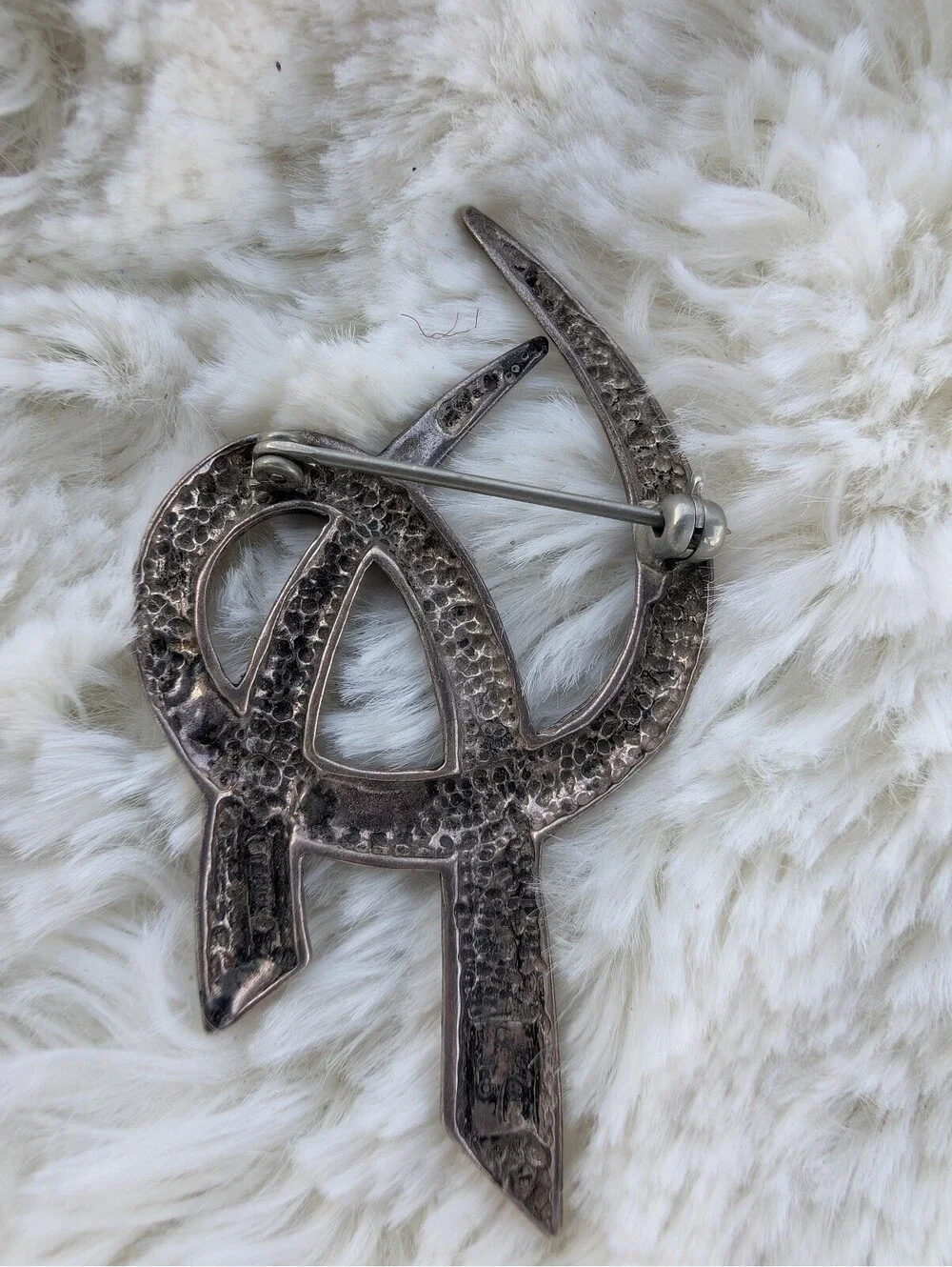 Vintage Abstract Sterling Silver Brooch Pin