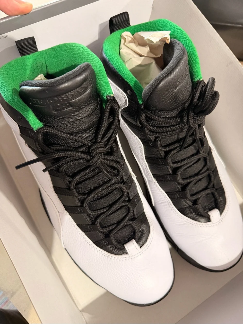 Nike Green and Black Athletic Shoe Interior