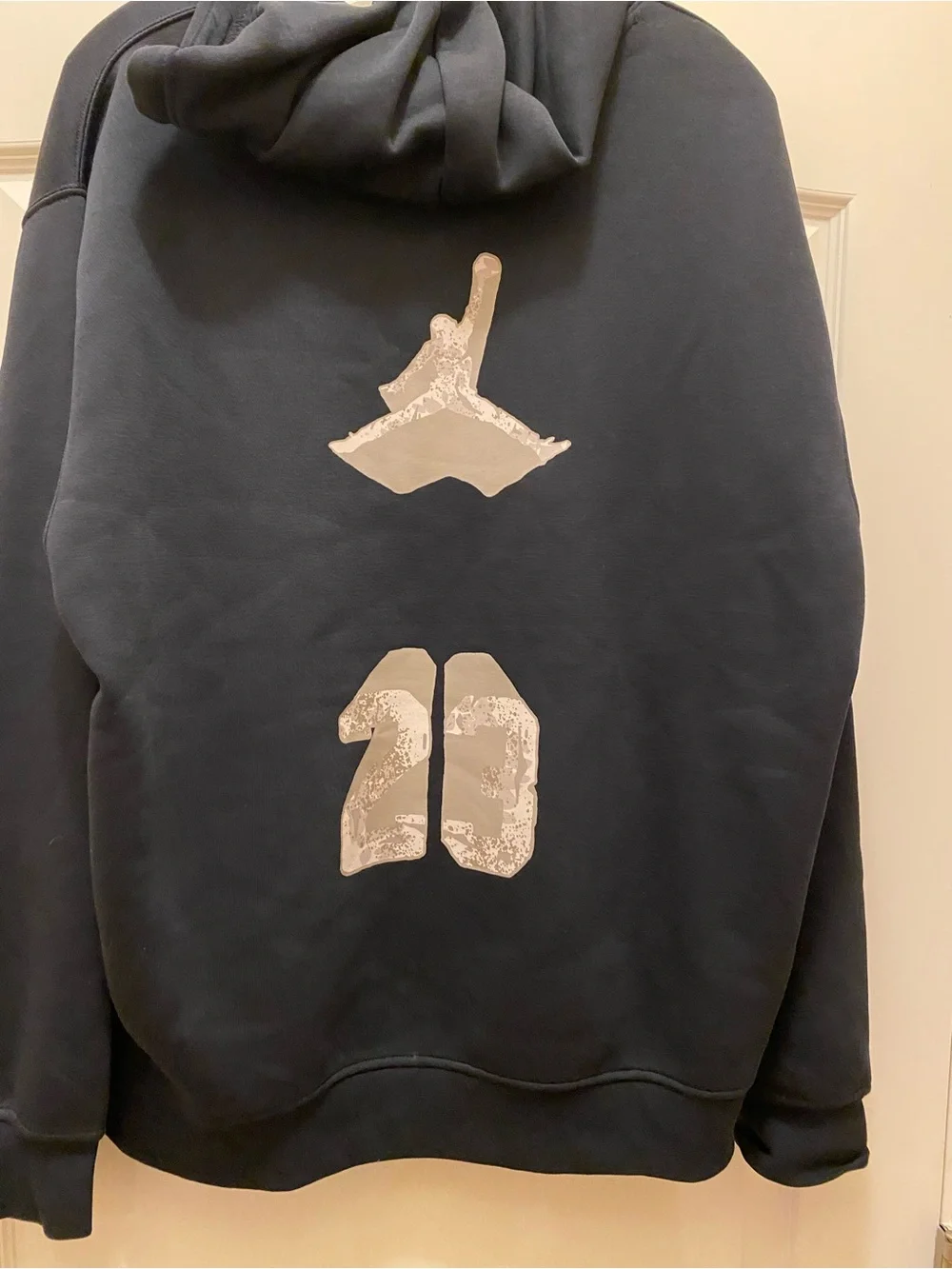 Jordan Men's Dark Gray Crewneck Hoodie with Light Gray Logo