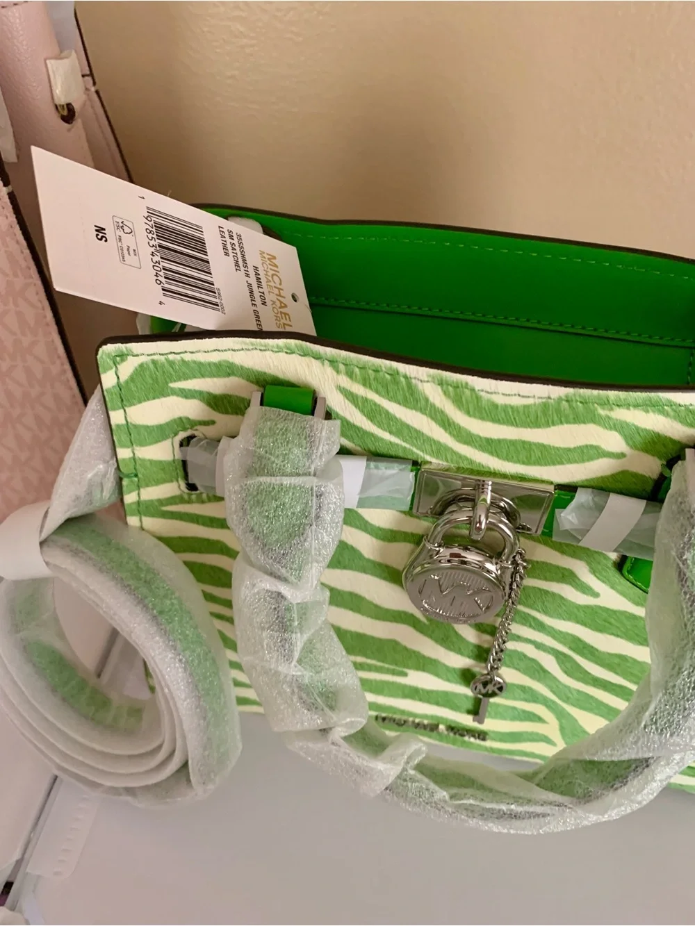 Michael Kors structured zebra