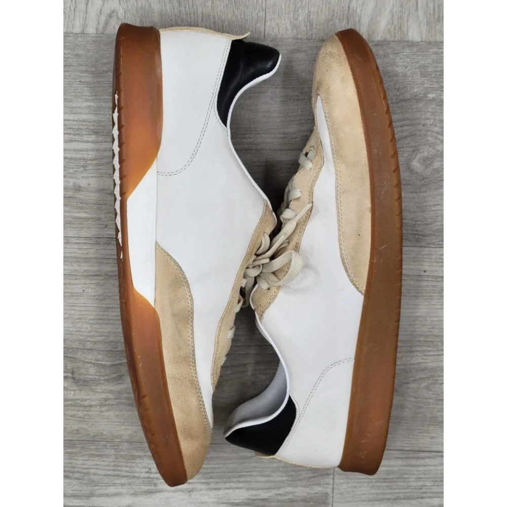 Cole Haan Men's Grandpro Turf Sneaker Ivory Tumbled-Stone Suede Mens Size 13 M