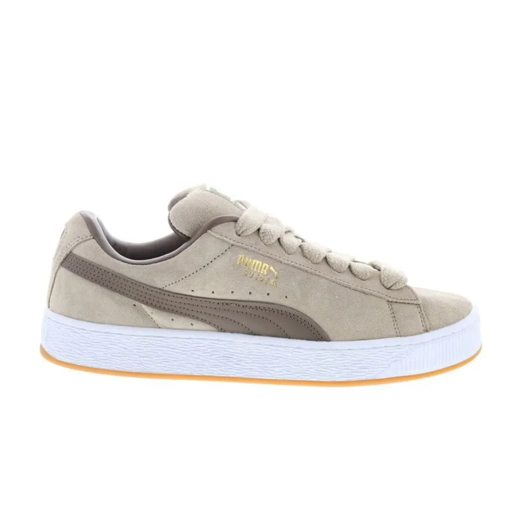 Puma Suede Low-Top Sneakers in Beige and Brown