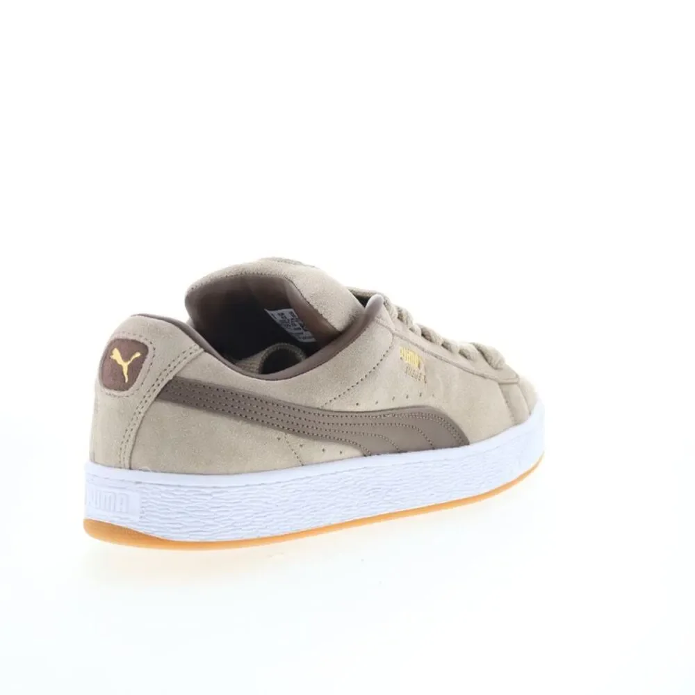 Puma Suede Low-Top Sneakers in Beige and Brown