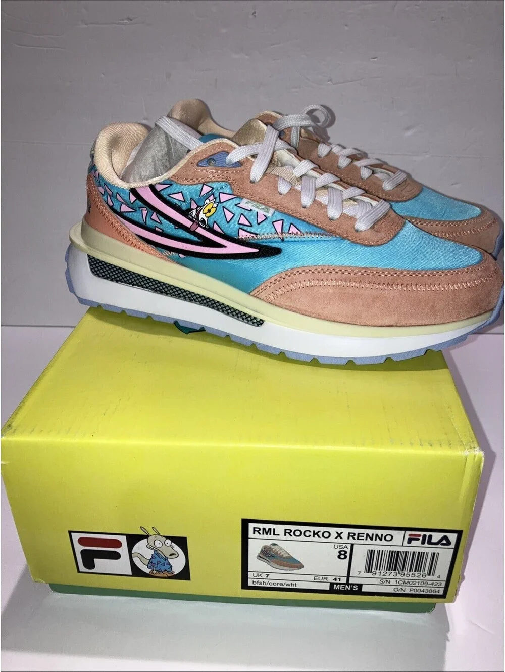 Fila RML Rocko X Renno Sneaker  Nickelodeon Collectible Shoe Men’s Size 8 NEW