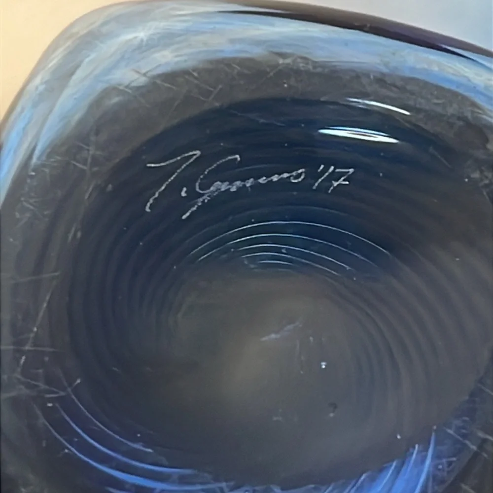 Handmade blue optic