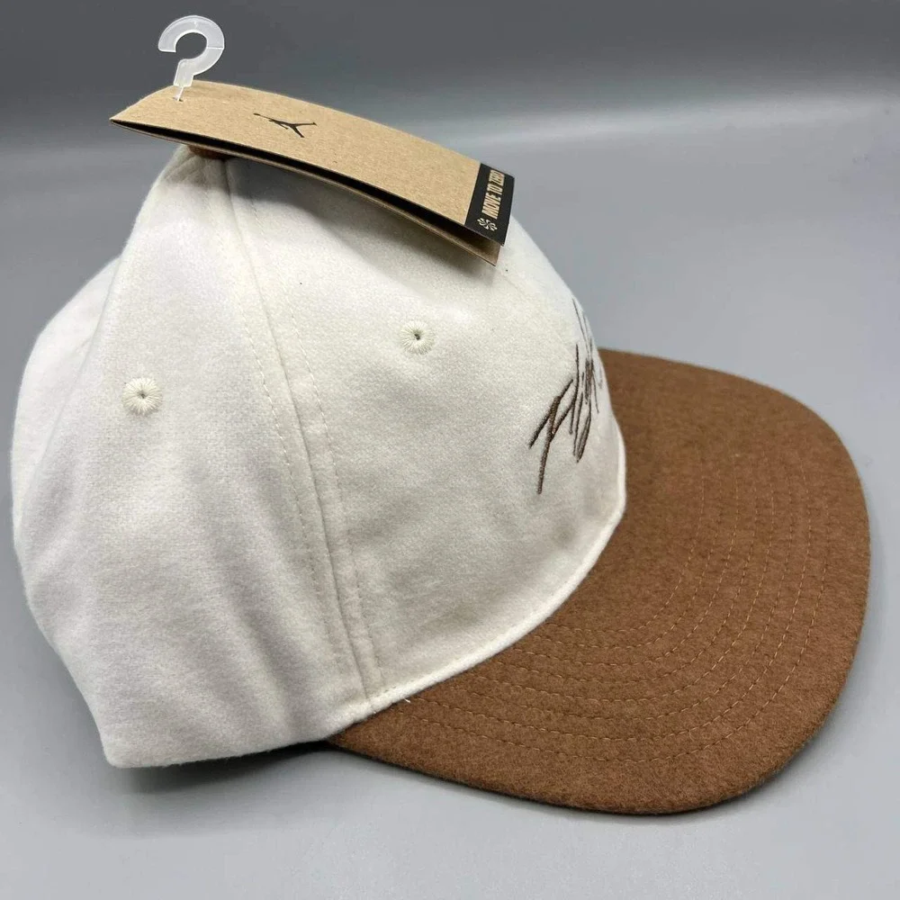 Air Jordan Flight Hat Men Medium-Large Brown Jumpman Strap Back Cap New‎ M-L