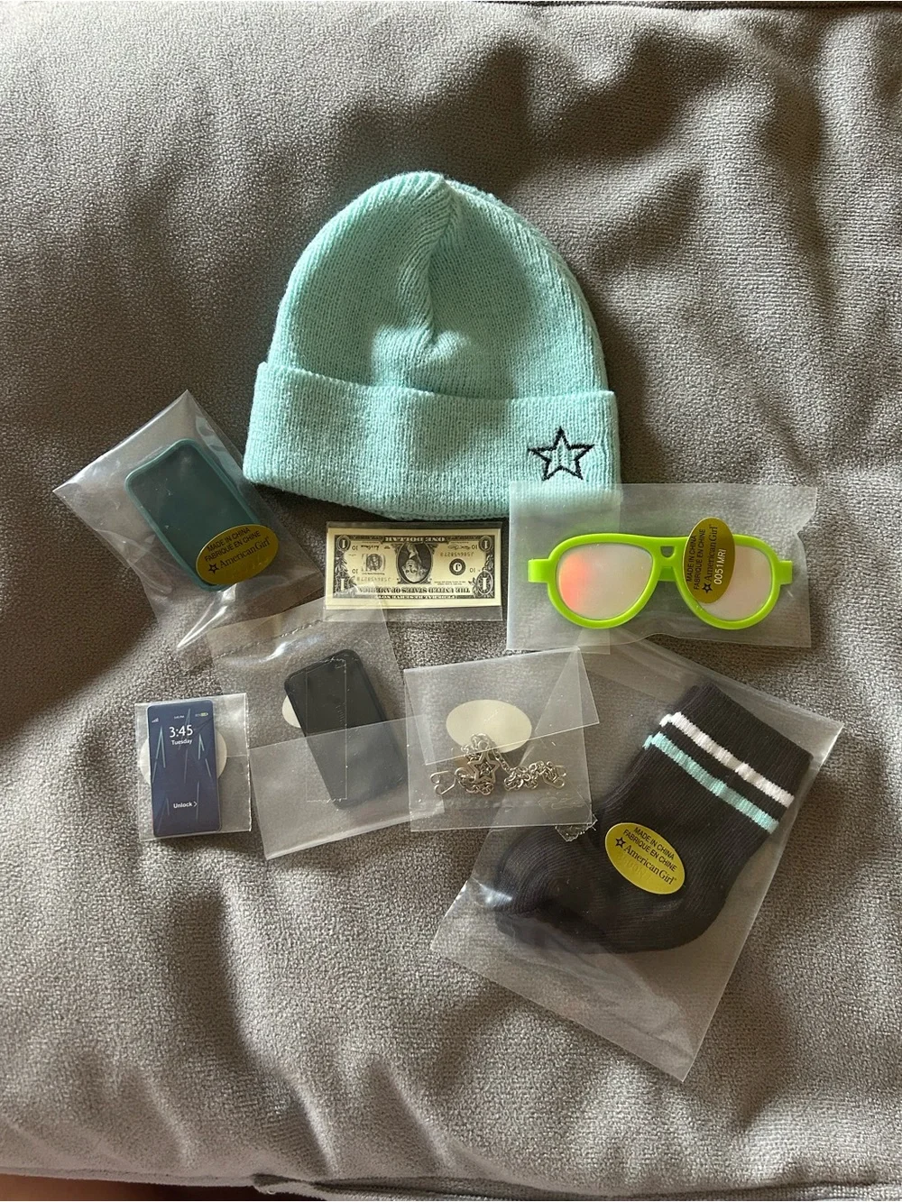 American Girl Truly Me Street Chic Accessory Set - Teal & Black