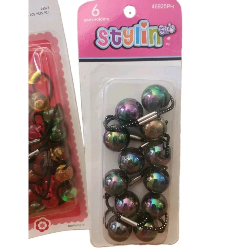 NIP LOT 2 Vintage Goody Girls 2002 (16) (6) Twin Bead Ponytail Holders Knockers
