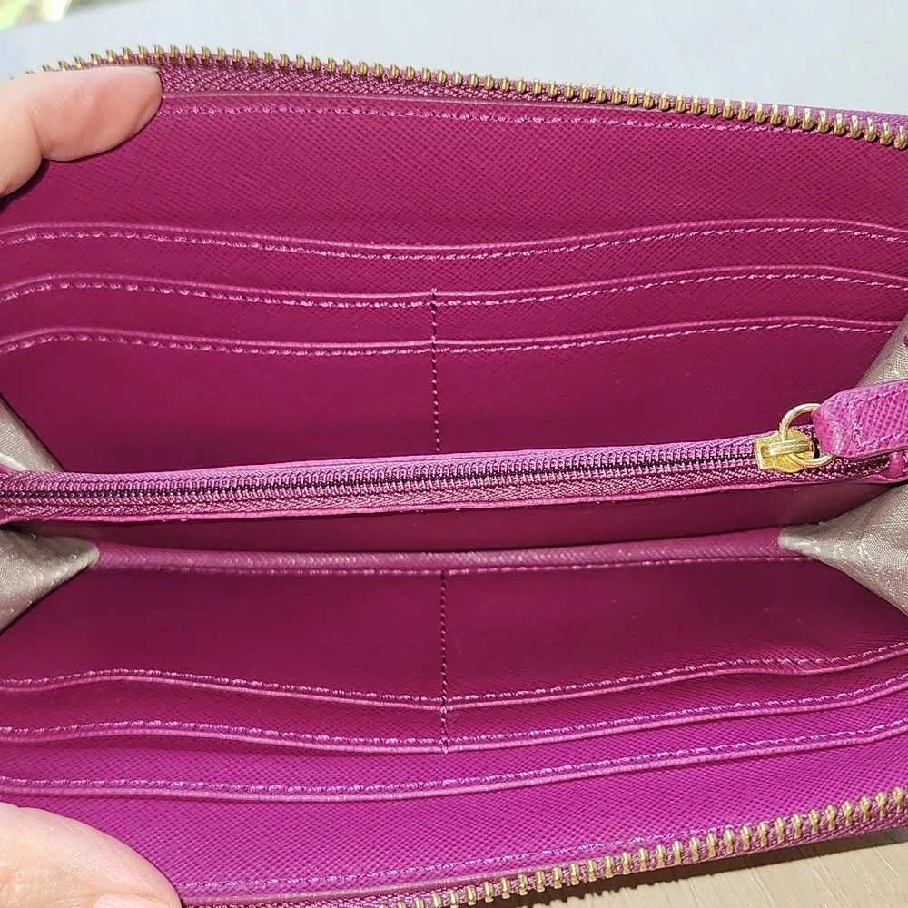 EUC‎ Badgley Mischka Plum/fuschia wallet