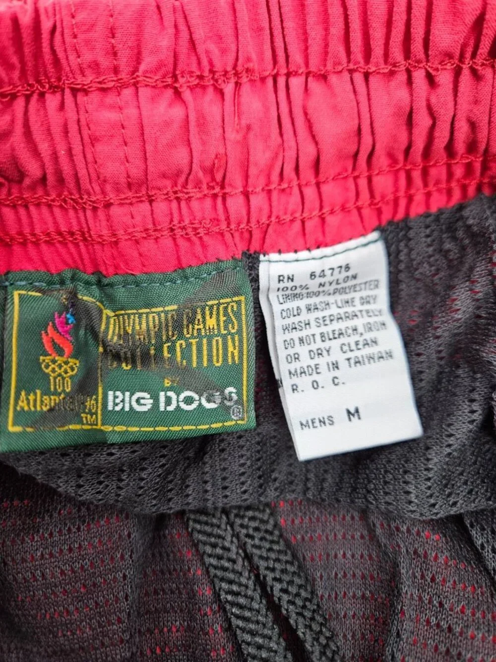 VTG Deadstock Big Dog Red Swim Trunks Mens M 1996 Atlanta Olympics
