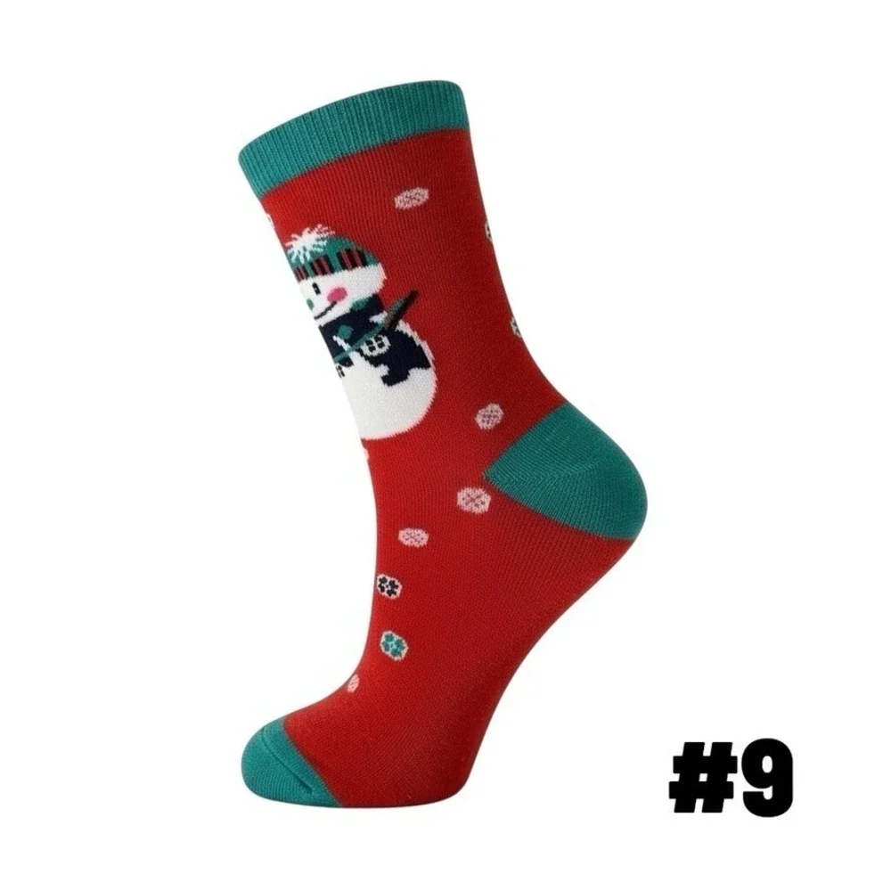 Novelty Christmas Knit Socks 5.5-8.5 US Holiday Unisex Soft Reindeer 5 Pk NEW