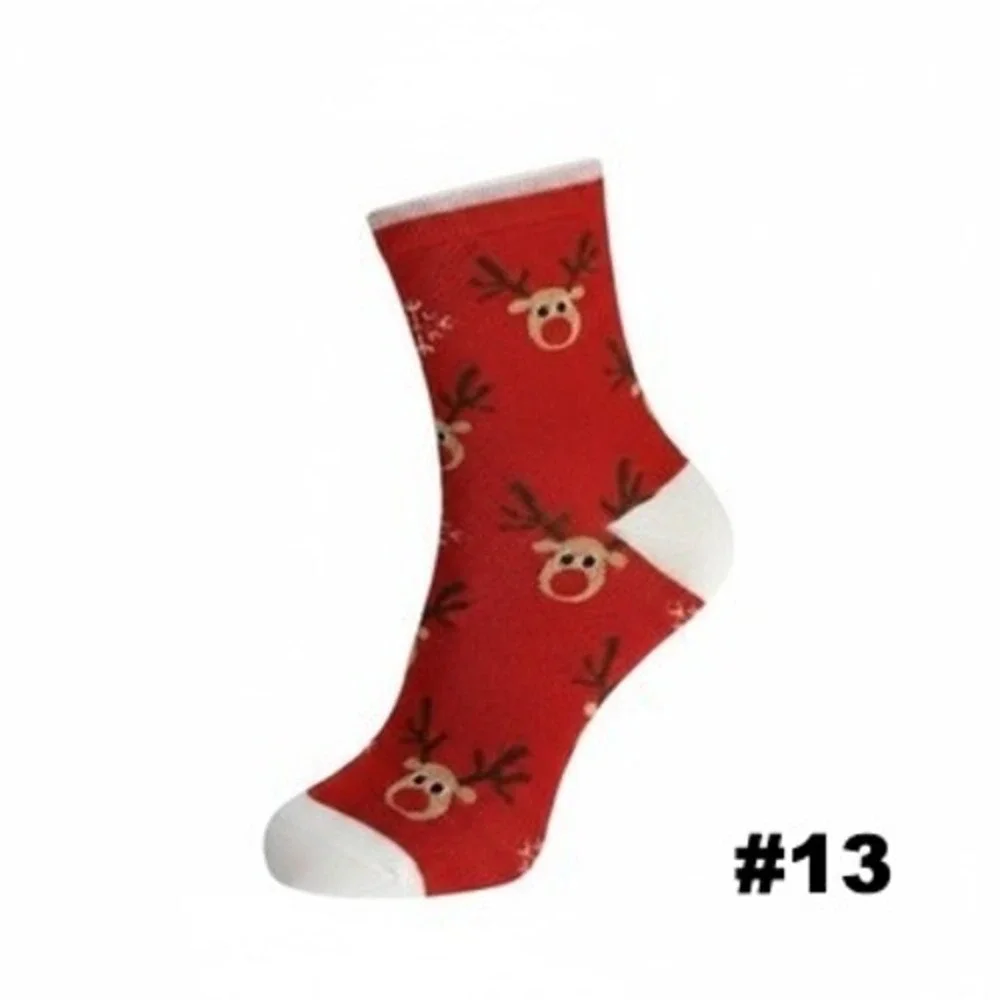 Novelty Christmas Knit Socks 5.5-8.5 US Holiday Unisex Soft Reindeer 5 Pk NEW