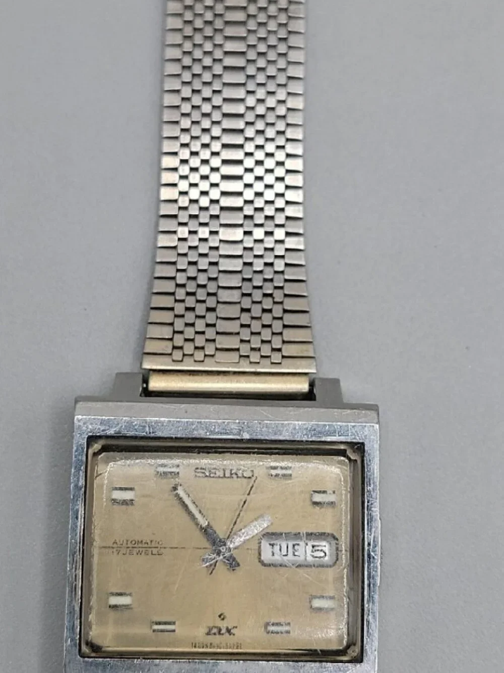 Vintage 1969 Seiko DX 6106-5009 Automatic TV Screen Watch Runs 17J Rare
