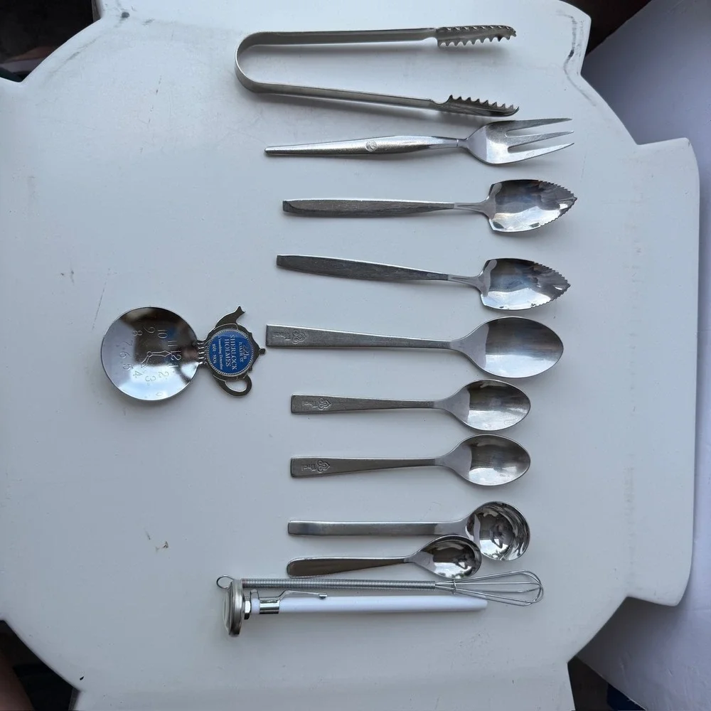 Vintage Noritake Thai Airways Flatware Lot Sherlock Holmes Spoon B-9