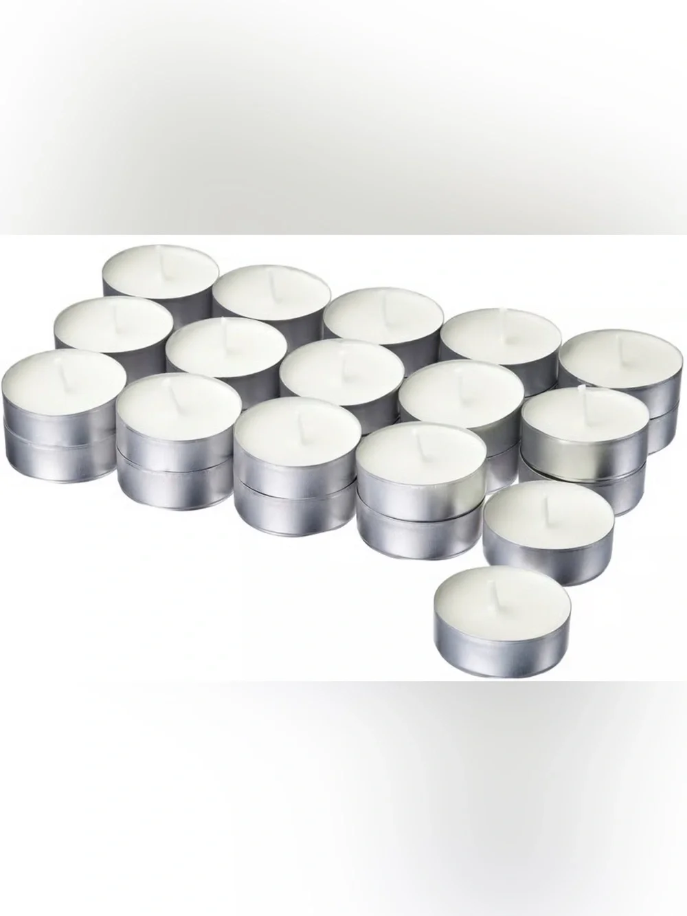 90 Scented Tea-Light Candles, White and Green