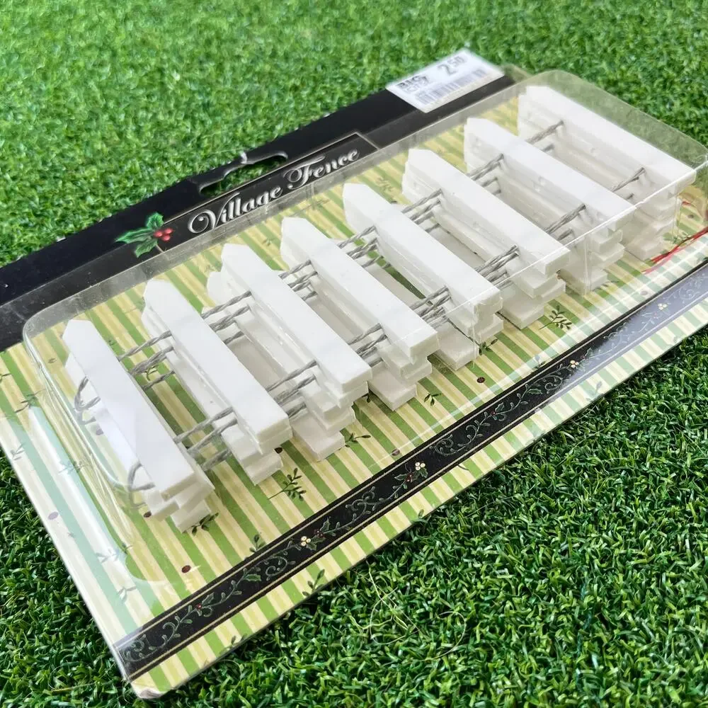 Lot New Miniature Picket Fence White Christmas Village Fence