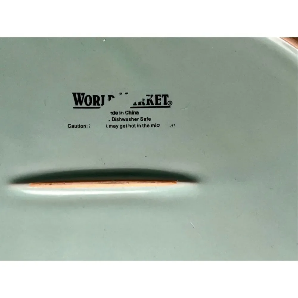 World Market Casserole Floral Oval Baking Dish Bakeware Ceramic
