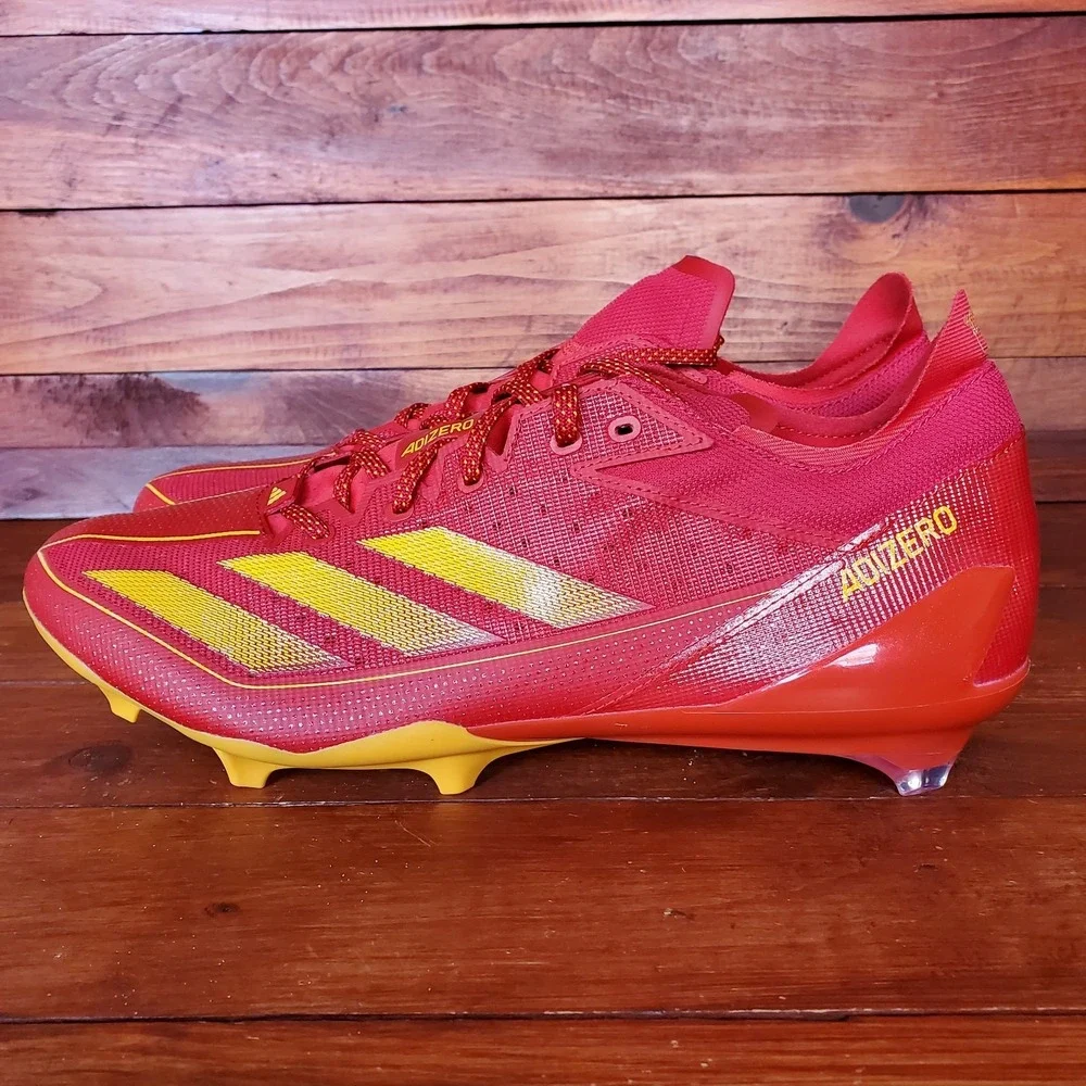 Adidas SM Adizero Football Cleats Men 13 Electric Red Gold Team TB IH7450 New