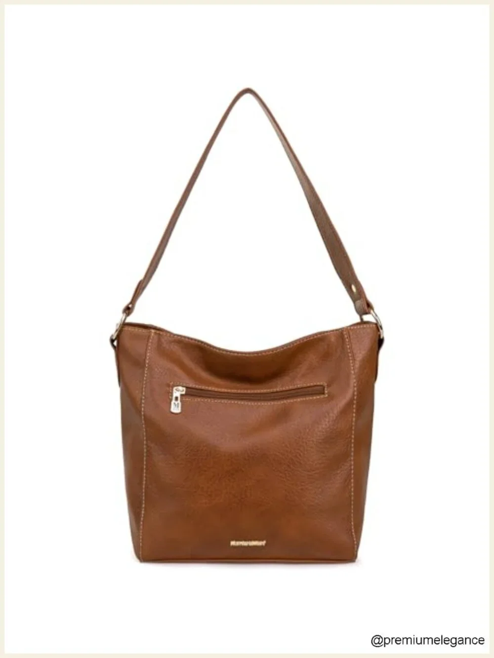 Trendy Soft Vegan Leather Hobo Shoulder Purse Handbag