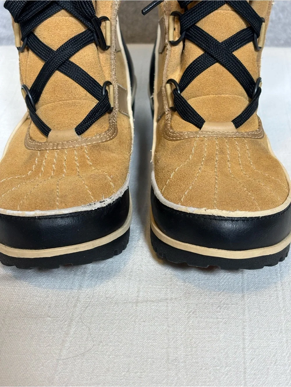 Sorel Tivoli II Mid-Calf Winter Snow Waterproof Boots -Tan/Black-Women Size 8