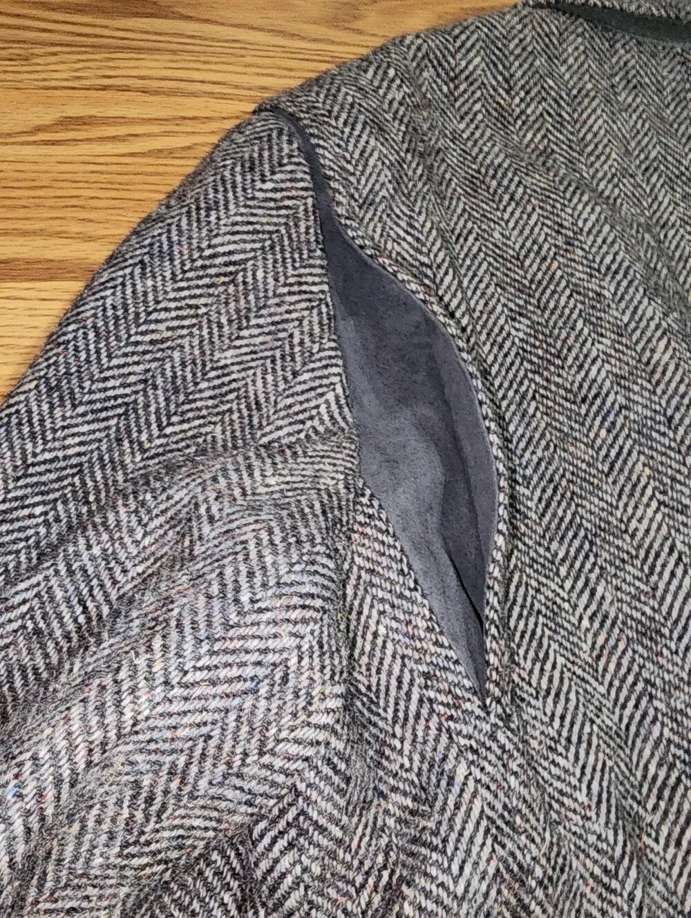 Vtg Pendleton Western Blazer Mens 46L Gray Wool Tweed Sport Coat USA Bi Swing