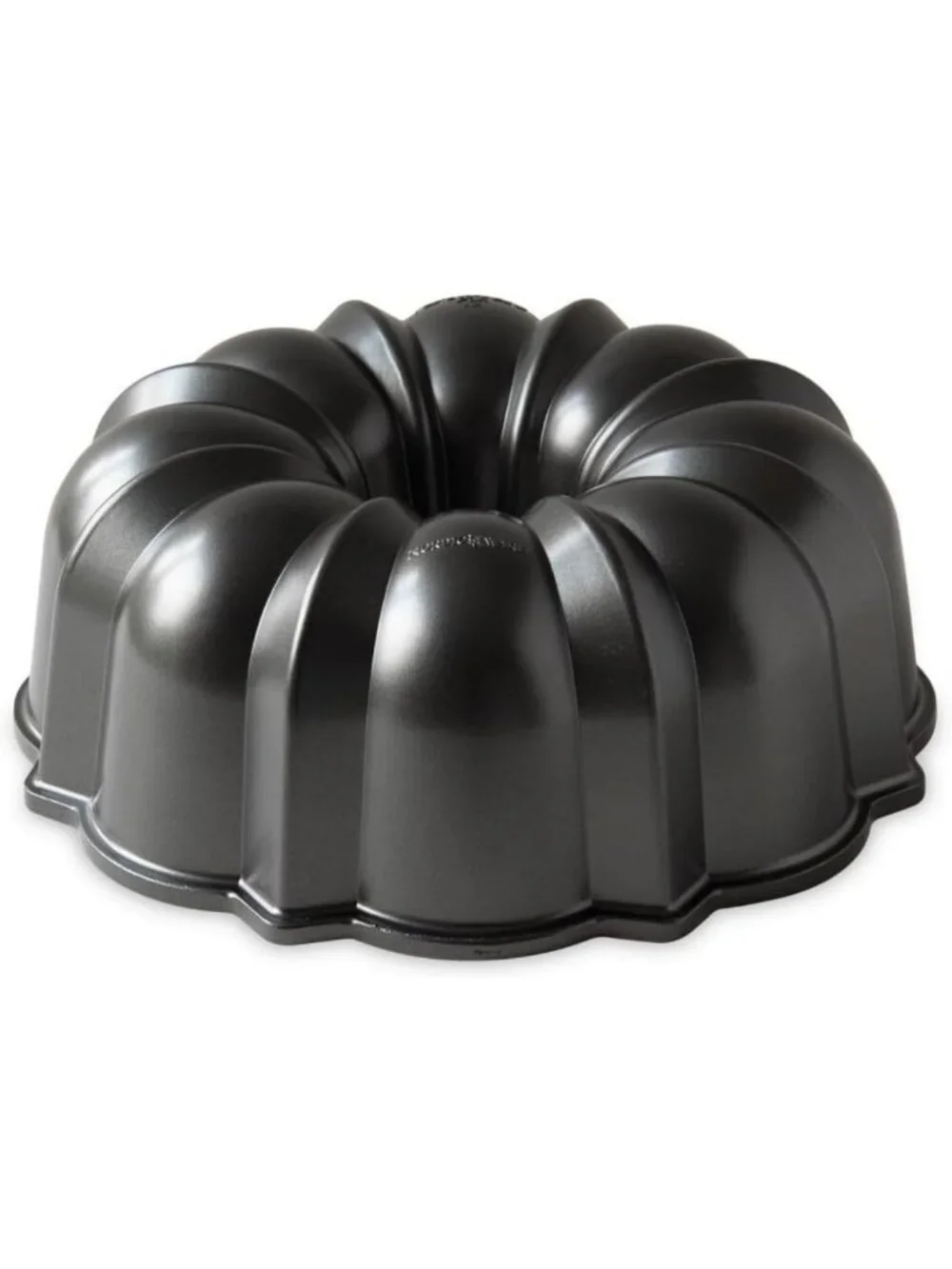 12-Cup Graphite Bundt Pan - Nonstick Bakeware for Perfect Cakes & Desserts