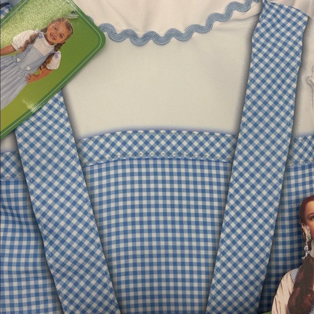Wizard of Oz Dorothy Costume Bundle Dress Toto Basket Ruby Slippers 4-6X